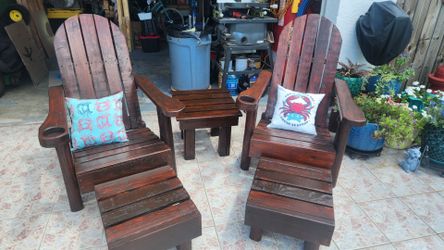 Adirondack chair set (5 pcs)