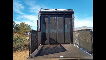Toy hauler all season rear doors