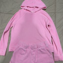 Two piece Shorts And Long Sleeve hoodie