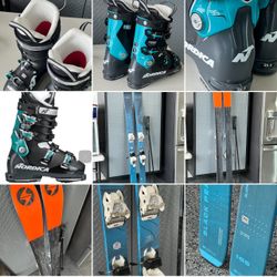 Skis, Boots, Bindings, And Poles