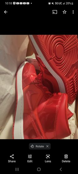 Jordans Women Sz 10 Men 8.5 Patent Red