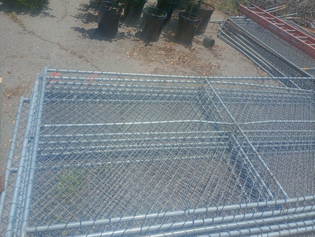 12x6 Perimeter Fence, Chicken Coop, Dog Run, Galvanized Chain Link Panels $60 Each