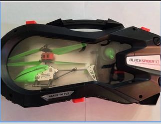 NEW! * VINTAGE Black Spider-XT Wireless Indoor RC Helicopter - Ready to Fly!