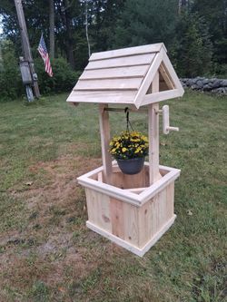 Rustic wishing wells