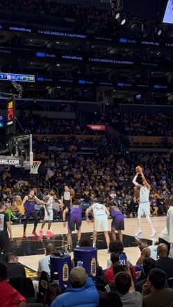 LA Lakers vs. Houston Rockets KD Xmas 12/25 Lower Level Floor Section 103