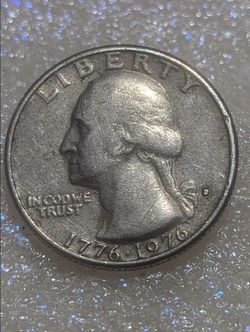 1776-1976 D US Bicentennial Quarter features a rare filled Mint Mark Regular