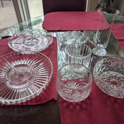 Vintage Crystal platters and bowls