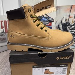 Hi Tec Men's Reznor 6" Wheat Nubuck Vegan Soft Toe Work Boots Shoes