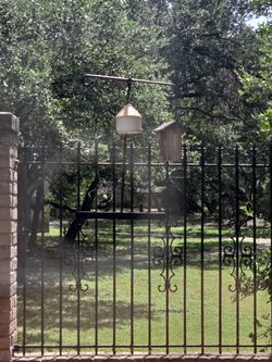 Metal Bird Feeder Hanger + 2 Bird Houses