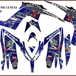Stich Yamaha Raptor 700r 13 To 2021 Graphic Kit 