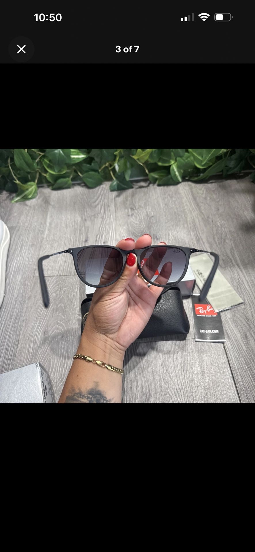 NEW RAY BAN RB 4171 ERIKA 622/8G BLACK AUTHENTIC SUNGLASSES  display picture 2