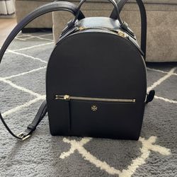 Tory Burch Black Authentic Emerson Backpack. 