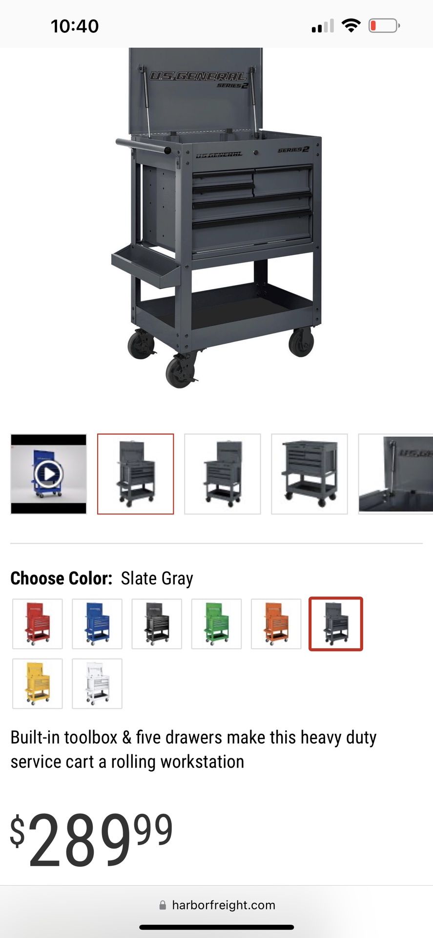 Slate gray General tool box