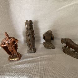Tiger, Eagle, Indian Chief Figurine By Red Mill Manufacturing