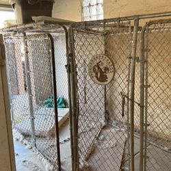 2 Chain Linked Dog Kennels 