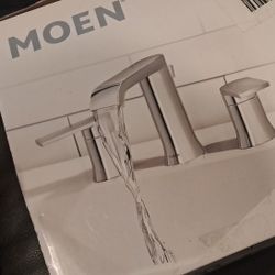 MOEN Genta 8” Widespread Double Handle Bathroom Faucet Chrome