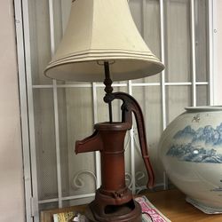 Rare Antique Water Pump Lamp