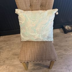 Chairs set of two and decorative pillows included