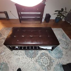 Leather Coffee Table 