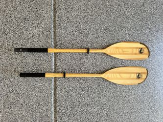 2 Pieces Tail Wind Wood Kayak Paddles