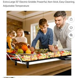 35" Electric Indoor Griddle
