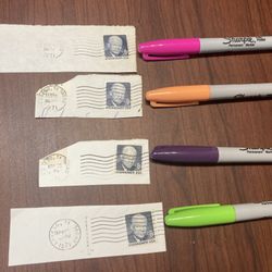 Eisenhower Vintage Used 6 Cent Stamps