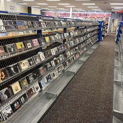 Metal shelving – store fixtures – bookstore or other retail store