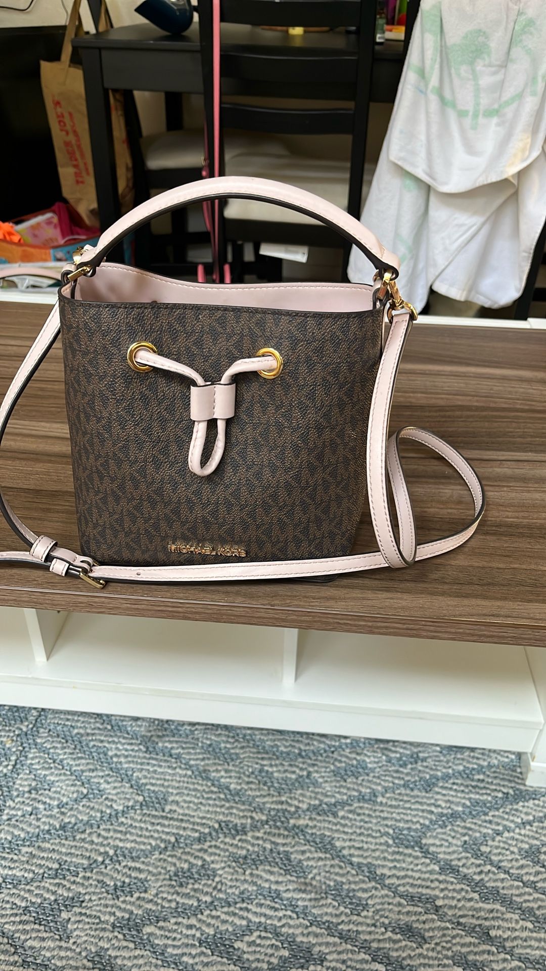 Brown/Pink Michael Kors Purse 