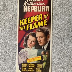 Original 1942 Poster 14x36 Keeper of the Flame Katharine Hepburn, Spencer Tracy