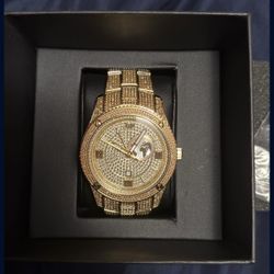 Men's JBW Jet Setter 1 CT. T.W. Diamond 18K Gold Plate Watch 