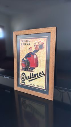 Vintage Quilmes Ad via in custom made frame