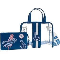 Dodgers Loungefly Clear Bag And Wallet 