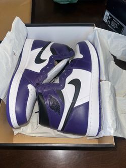Jordan 1 court purple size10.5