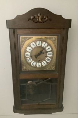 Vintage West German Mechanical Wall Clock for repair or parts