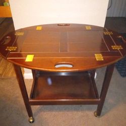 Antique Removable Folding Tray And Stand