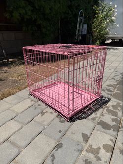 Pink animal cage