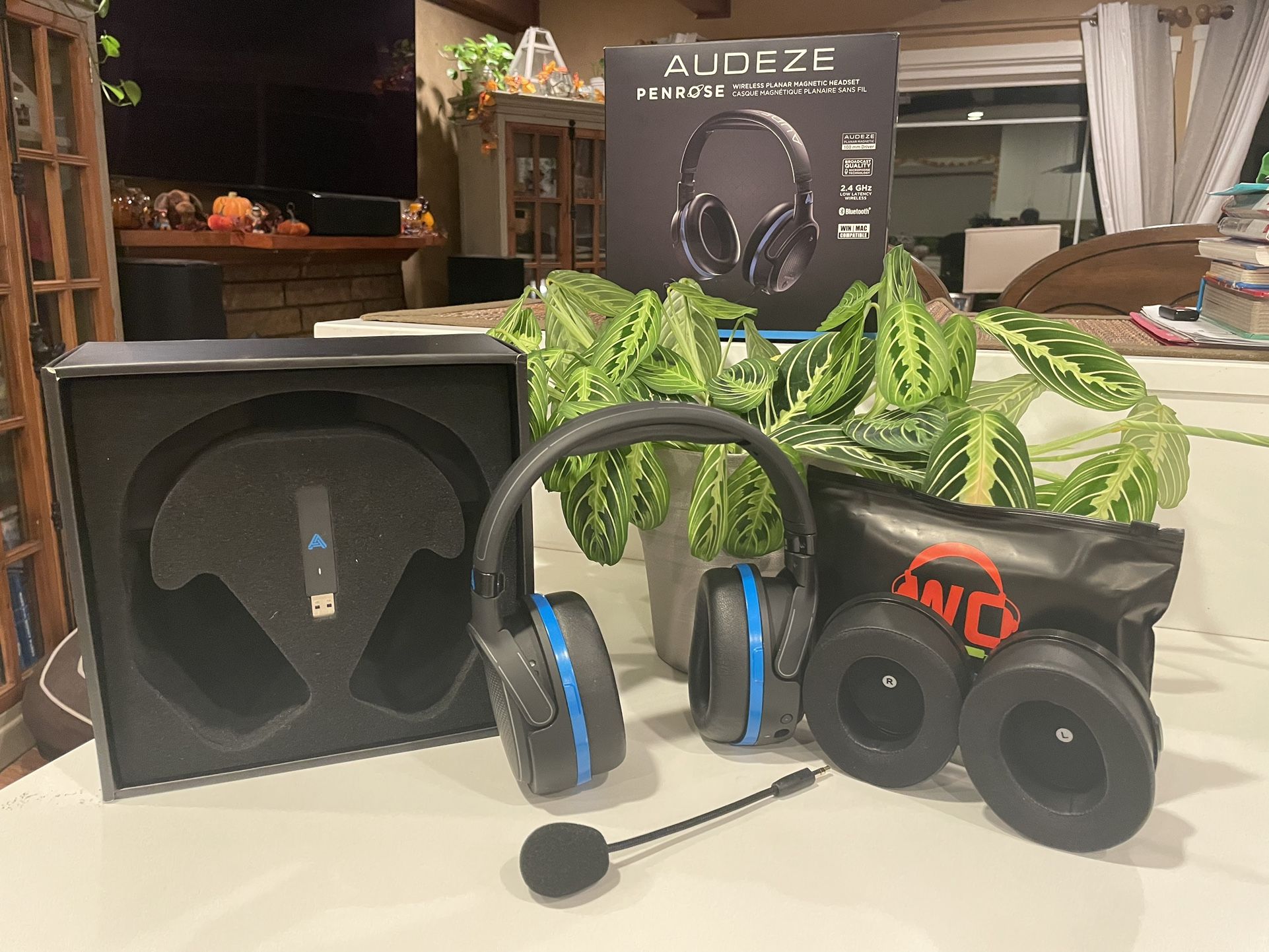 Audeze Penrose Wireless Bluetooth Gaming Headset for Playstation 4 & 5 Mac OS & Windows + New Wicked Cushions Pads