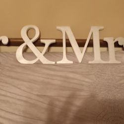 MR & MRS  letters