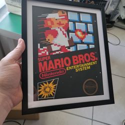 Super Mario 8x10 Custom Framed Art Nes Snes 