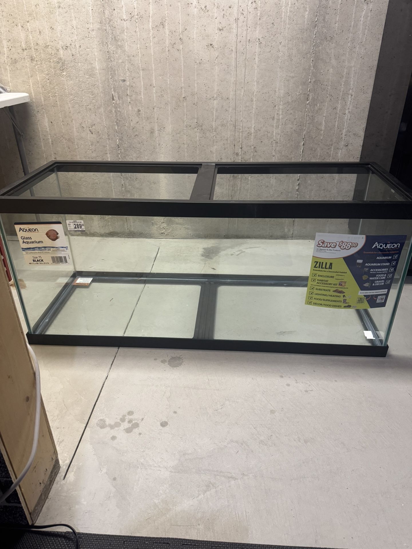 75 Gallon Aquarium brand new NEVER used