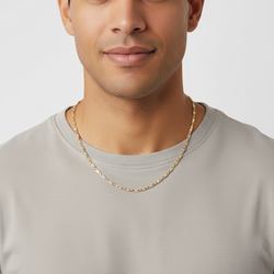 14K Tri Color Gold 24" Valentino Chain