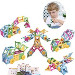 Building Block Set Tape Toys Stacking Games for Toddlers, 240 PCS Not Magnetic Tiles Building Blocks Tiles, Educational