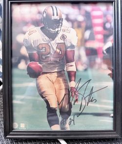 Mario Bates Signed New Orleans Saints 8x10 Framed Photo