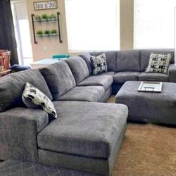 ⚫️ Slate Sectional Couch ♦️ Brand New 💯 Fastest Delivery 👍 Living Room ✅