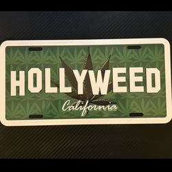 Hollywood California Weed Metal Sign for Home and Bedroom Decoration.