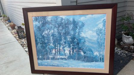 Large Custom Framed Art Print - "Red Roofs" (1914) by Joseph DeCamp - 30.5" x 37"