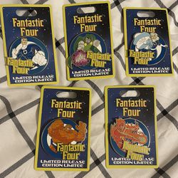Disney Fantastic Four LE Complete Set Pins