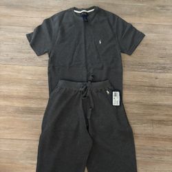 Mens Small Polo Pajama Set 