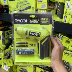 Ryobi USB Lithium Screwdriver Kit With Battery And Cable Charger