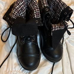 Girl Black Boots Size 11 T 